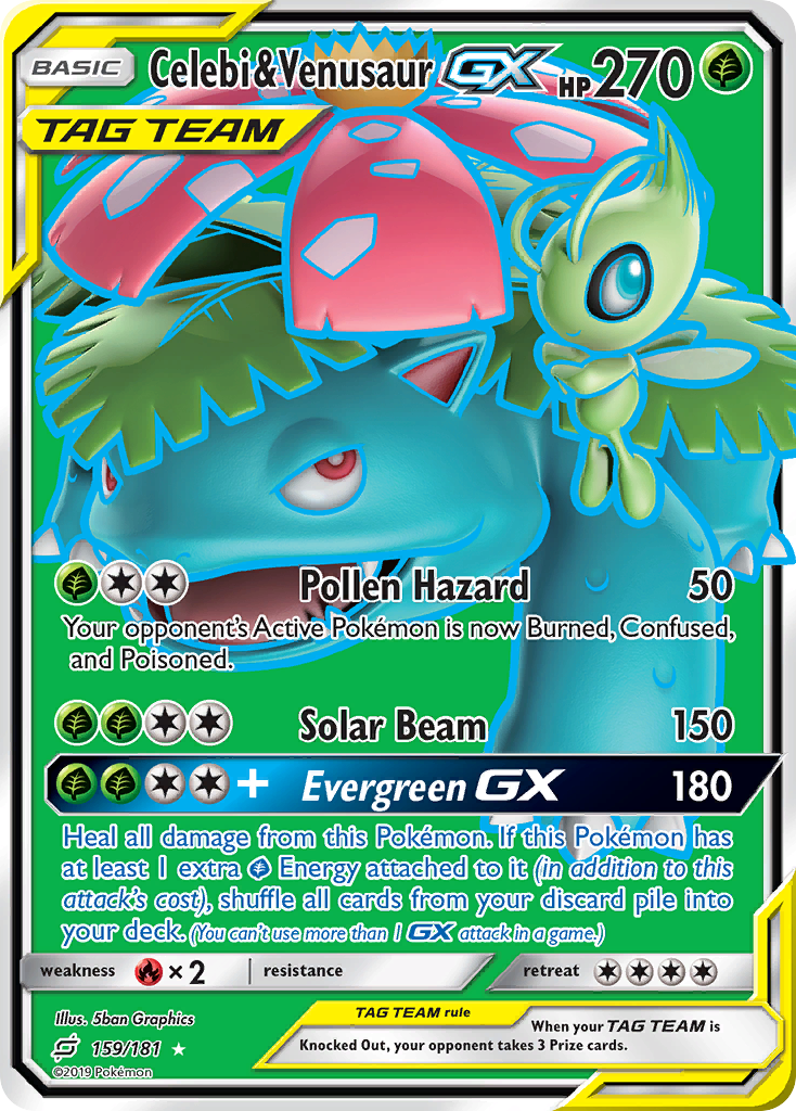 Celebi & Venusaur GX (159/181) [Sun & Moon: Team Up] | Fandemonia Ltd