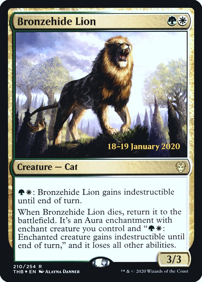 Bronzehide Lion [Theros Beyond Death Prerelease Promos] | Fandemonia Ltd