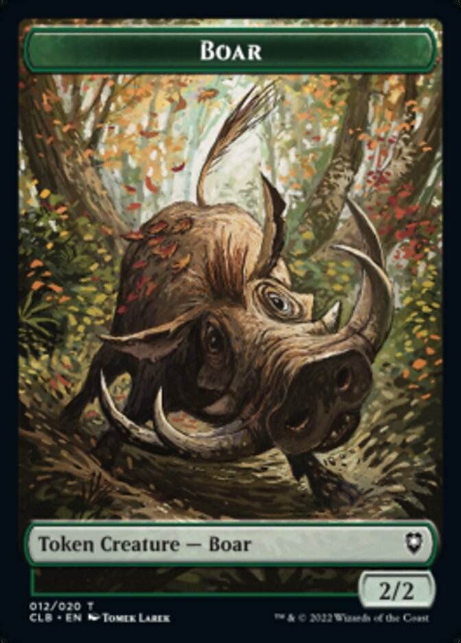 Boar Token [Commander Legends: Battle for Baldur's Gate Tokens] | Fandemonia Ltd