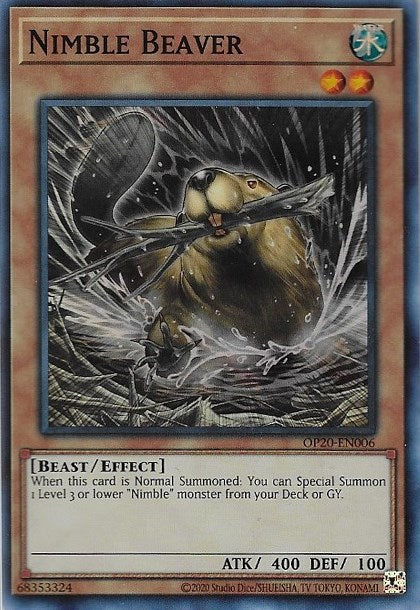 Nimble Beaver [OP20-EN006] Super Rare | Fandemonia Ltd