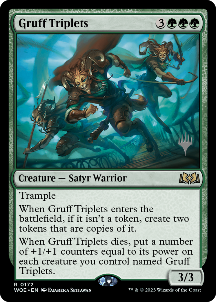 Gruff Triplets (Promo Pack) [Wilds of Eldraine Promos] | Fandemonia Ltd