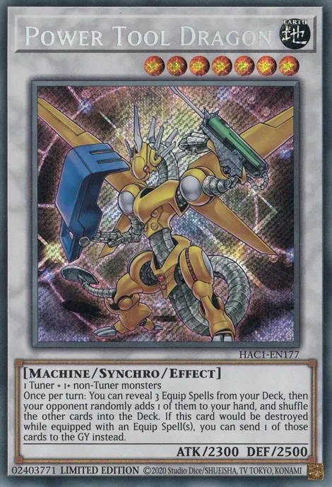 Power Tool Dragon [HAC1-EN177] Secret Rare | Fandemonia Ltd