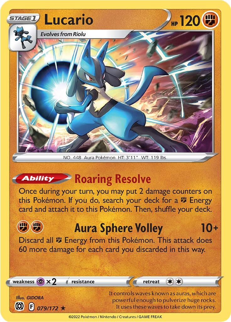 Lucario (079/172) [Sword & Shield: Brilliant Stars] | Fandemonia Ltd