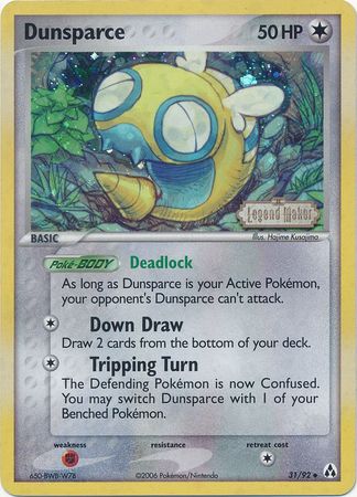 Dunsparce (31/92) (Stamped) [EX: Legend Maker] | Fandemonia Ltd