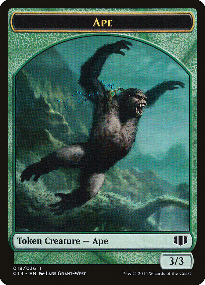 Ape // Zombie (011/036) Double-sided Token [Commander 2014 Tokens] | Fandemonia Ltd