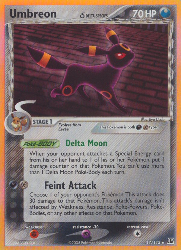 Umbreon (17/113) (Delta Species) [EX: Delta Species] | Fandemonia Ltd