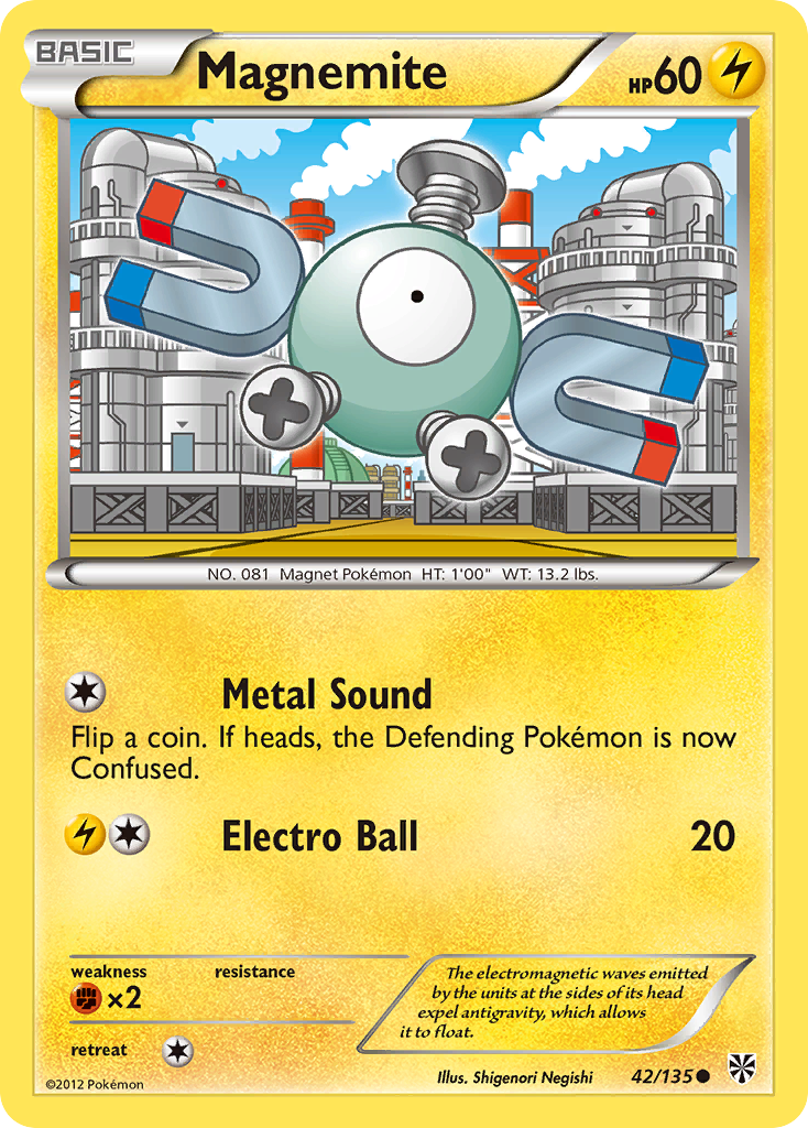 Magnemite (42/135) [Black & White: Plasma Storm] | Fandemonia Ltd