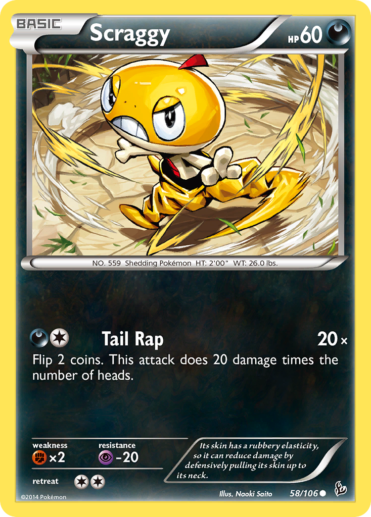 Scraggy (58/106) [XY: Flashfire] | Fandemonia Ltd