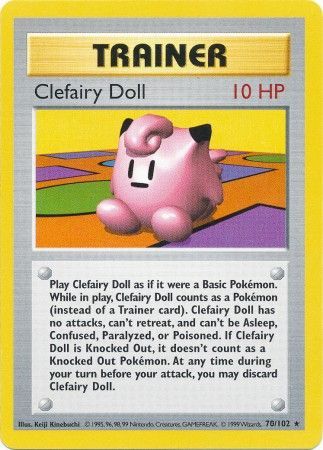 Clefairy Doll (70/102) [Base Set Shadowless Unlimited] | Fandemonia Ltd