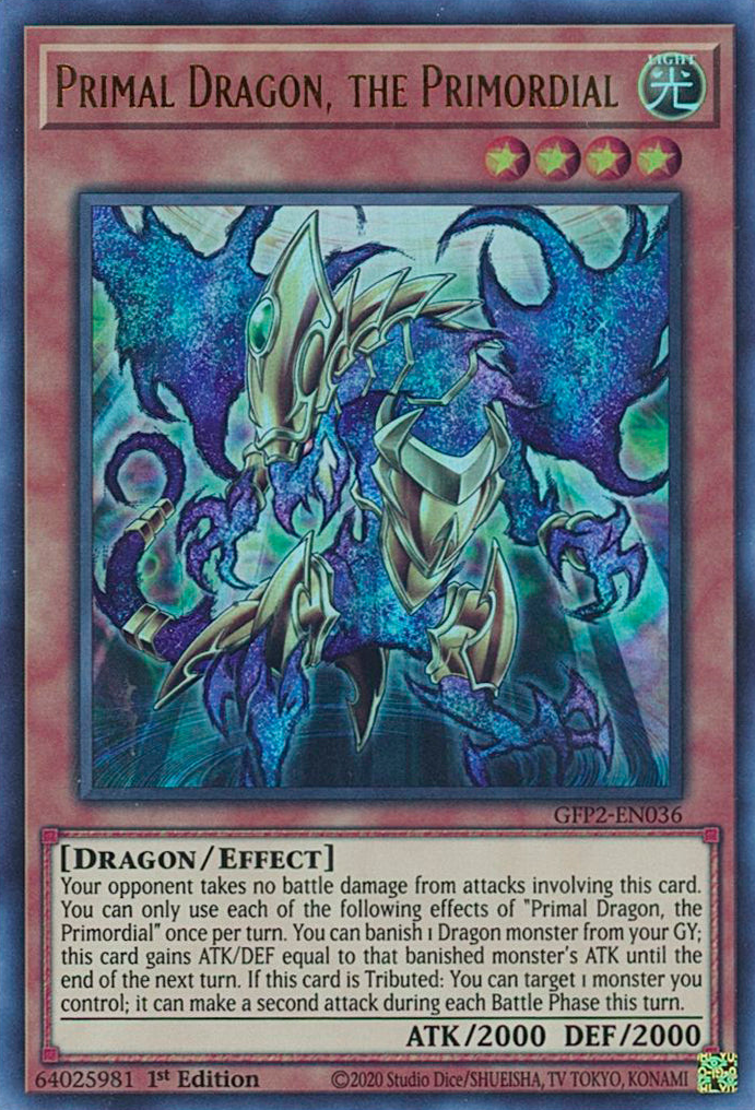 Primal Dragon, the Primordial [GFP2-EN036] Ultra Rare | Fandemonia Ltd