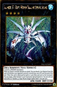 Number 37: Hope Woven Dragon Spider Shark [PGL3-EN007] Gold Secret Rare | Fandemonia Ltd