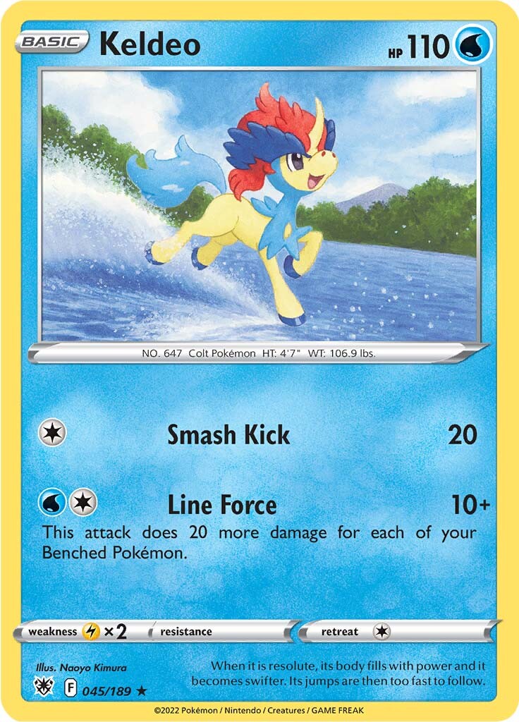 Keldeo (045/189) (Theme Deck Exclusive) [Sword & Shield: Astral Radiance] | Fandemonia Ltd