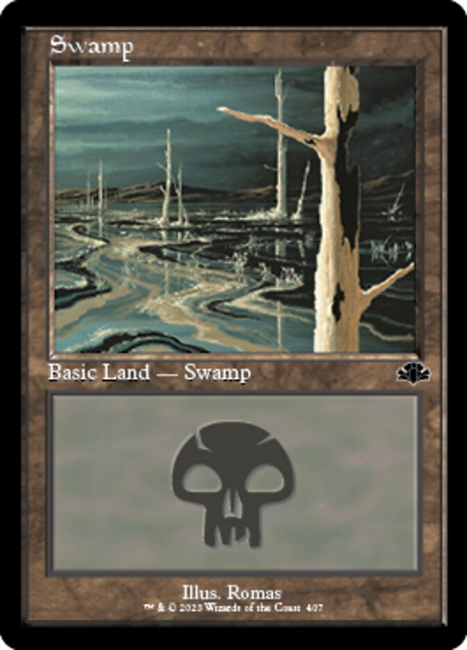 Swamp (407) (Retro) [Dominaria Remastered] | Fandemonia Ltd