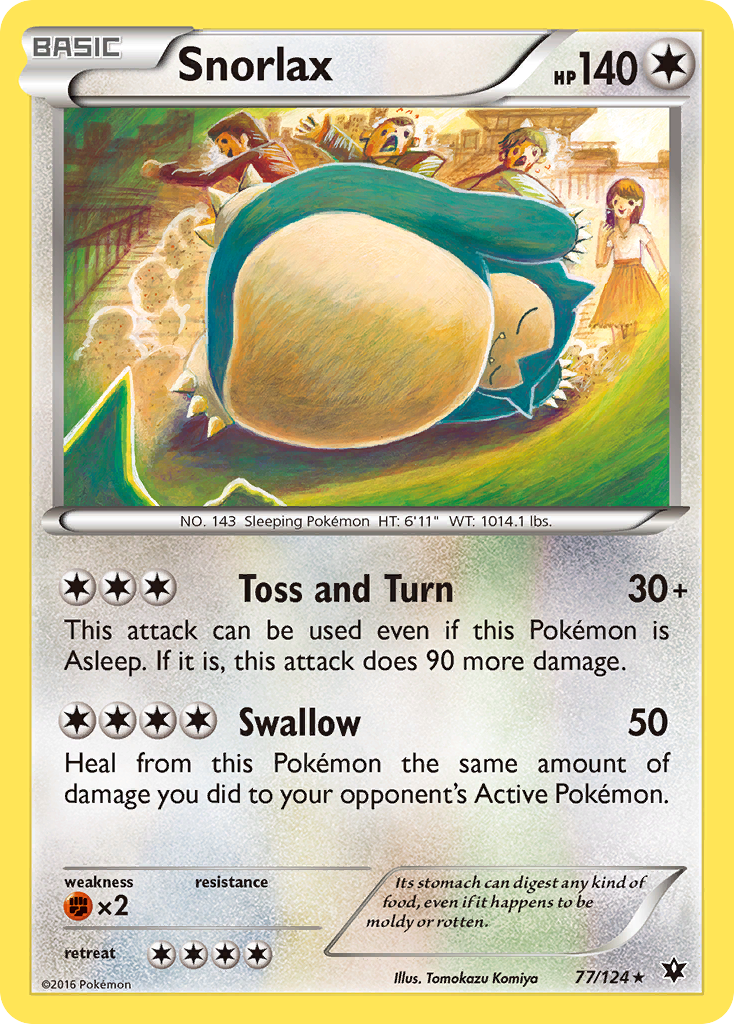 Snorlax (77/124) [XY: Fates Collide] | Fandemonia Ltd