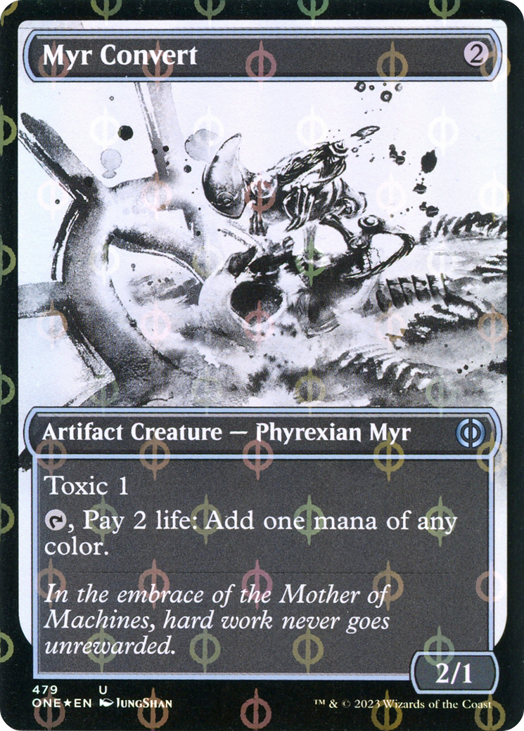 Myr Convert (Showcase Ichor Step-and-Compleat Foil) [Phyrexia: All Will Be One] | Fandemonia Ltd