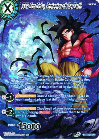 SS4 Son Goku, Protector of the Earth (SPR) [BT11-034] | Fandemonia Ltd