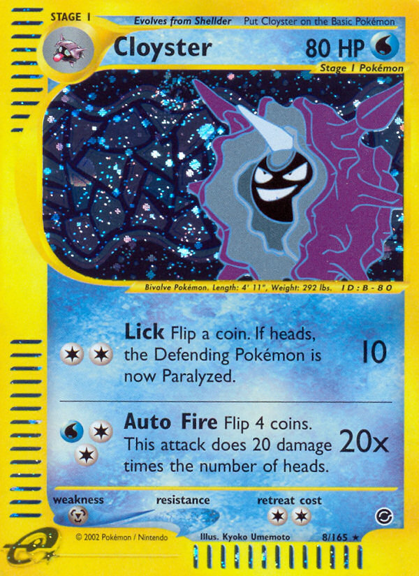 Cloyster (8/165) [Expedition: Base Set] | Fandemonia Ltd