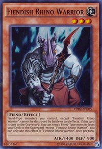 Fiendish Rhino Warrior [OP02-EN005] Super Rare | Fandemonia Ltd