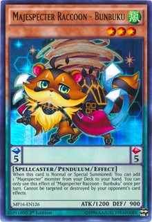 Majespecter Raccoon - Bunbuku [MP16-EN126] Ultra Rare | Fandemonia Ltd