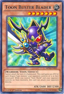 Toon Buster Blader [MP16-EN205] Rare | Fandemonia Ltd