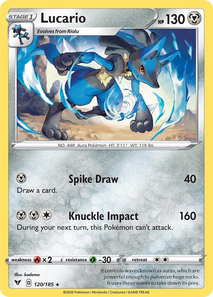 Lucario (120/185) [Sword & Shield: Vivid Voltage] | Fandemonia Ltd