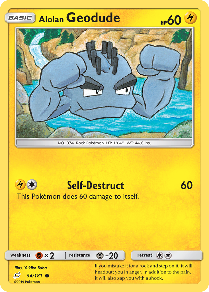 Alolan Geodude (34/181) [Sun & Moon: Team Up] | Fandemonia Ltd