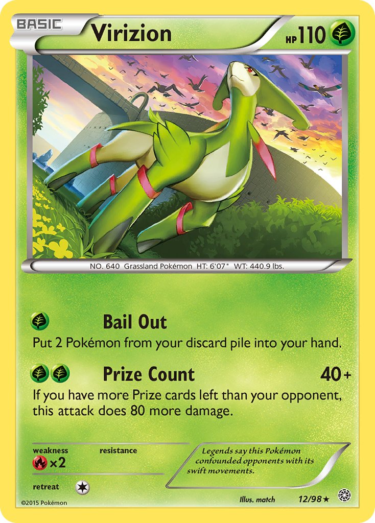 Virizion (12/98) (Theme Deck Exclusive) [XY: Ancient Origins] | Fandemonia Ltd