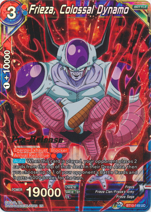 Frieza, Colossal Dynamo (BT10-149) [Rise of the Unison Warrior Prerelease Promos] | Fandemonia Ltd