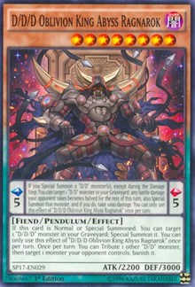 D/D/D Oblivion King Abyss Ragnarok (Starfoil) [SP17-EN029] Starfoil Rare | Fandemonia Ltd