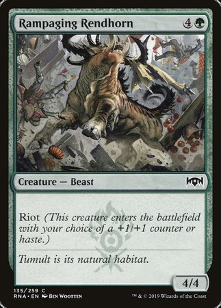 Rampaging Rendhorn [Ravnica Allegiance] | Fandemonia Ltd