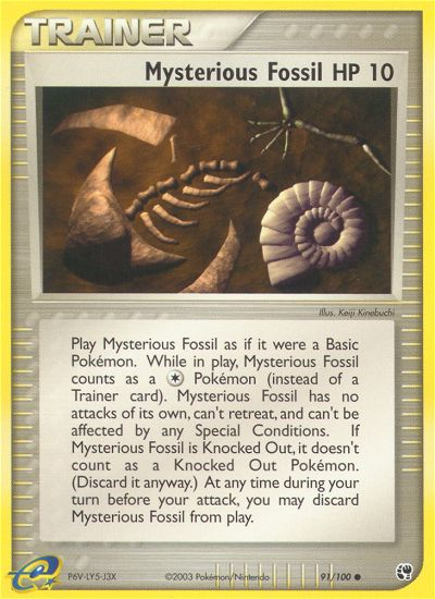 Mysterious Fossil (91/100) [EX: Sandstorm] | Fandemonia Ltd