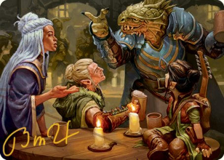 You Meet in a Tavern Art Card (Gold-Stamped Signature) [Dungeons & Dragons: Adventures in the Forgotten Realms Art Series] | Fandemonia Ltd