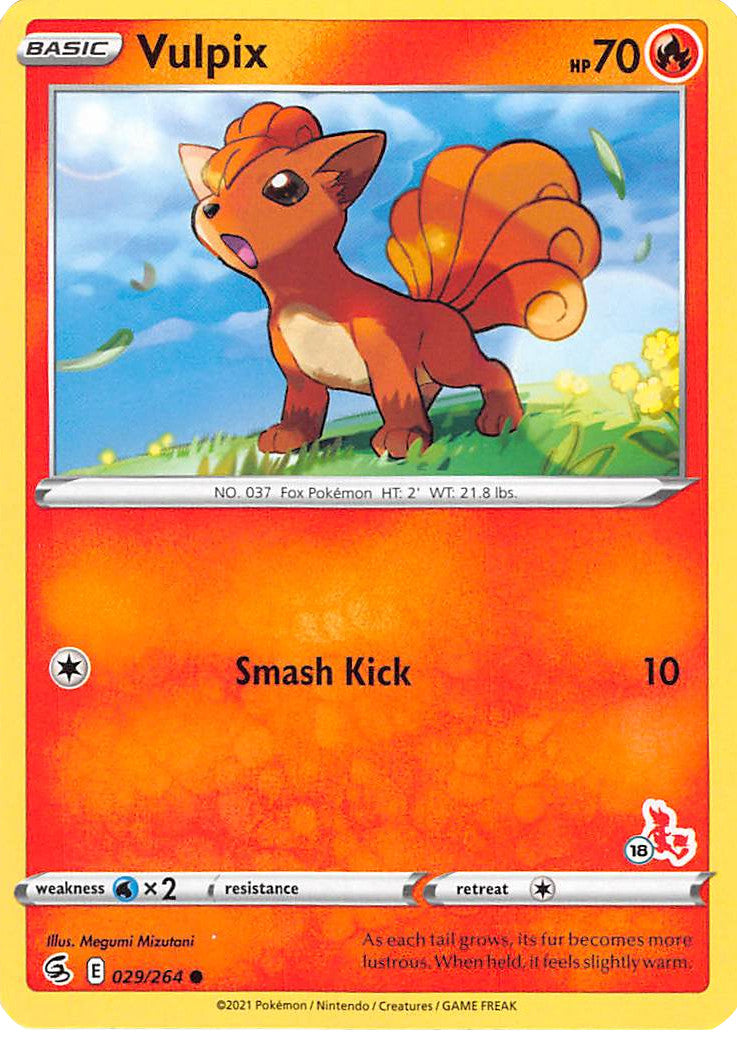 Vulpix (029/264) (Cinderace Stamp #18) [Battle Academy 2022] | Fandemonia Ltd