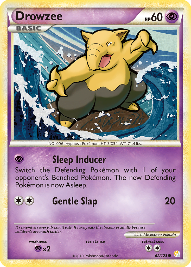 Drowzee (62/123) [HeartGold & SoulSilver: Base Set] | Fandemonia Ltd