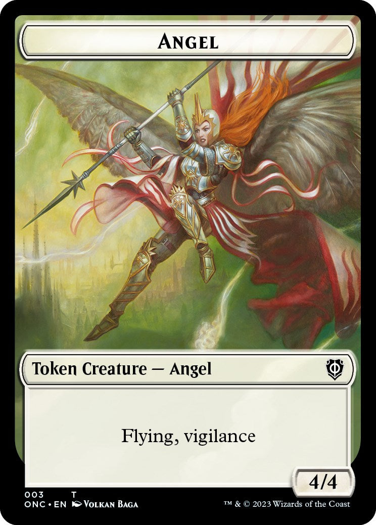 Soldier (008) // Angel Double-Sided Token [Phyrexia: All Will Be One Commander Tokens] | Fandemonia Ltd