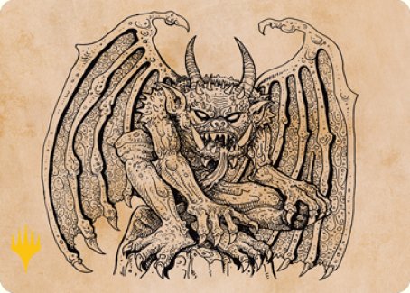 Cloister Gargoyle (Showcase) Art Card (Gold-Stamped Signature) [Dungeons & Dragons: Adventures in the Forgotten Realms Art Series] | Fandemonia Ltd