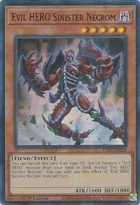 Evil HERO Sinister Necrom (Red) [LDS3-EN026] Ultra Rare | Fandemonia Ltd