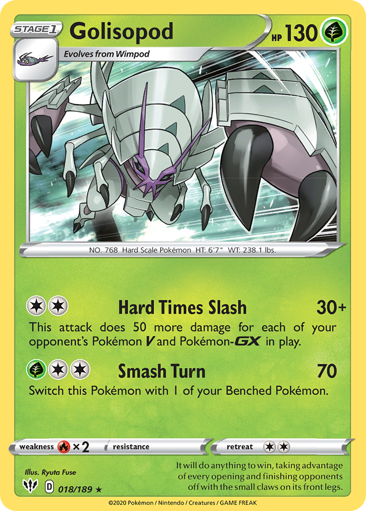 Golisopod (018/189) [Sword & Shield: Darkness Ablaze] | Fandemonia Ltd