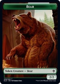 Bear // Food (17) Double-sided Token [Throne of Eldraine Tokens] | Fandemonia Ltd