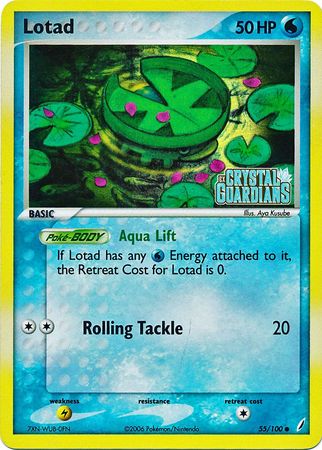 Lotad (55/100) (Stamped) [EX: Crystal Guardians] | Fandemonia Ltd