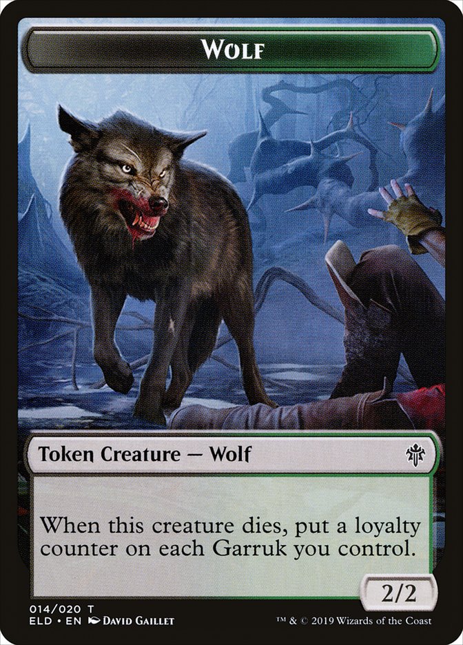 Wolf [Throne of Eldraine Tokens] | Fandemonia Ltd