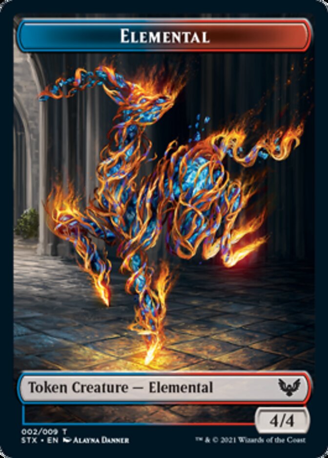 Elemental // Treasure Token [Strixhaven: School of Mages Tokens] | Fandemonia Ltd