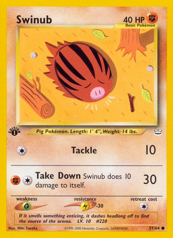 Swinub (57/64) [Neo Revelation 1st Edition] | Fandemonia Ltd