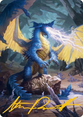 Blue Dragon Art Card (Gold-Stamped Signature) [Dungeons & Dragons: Adventures in the Forgotten Realms Art Series] | Fandemonia Ltd