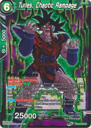 Turles, Chaotic Rampage (BT12-078) [Vicious Rejuvenation Prerelease Promos] | Fandemonia Ltd