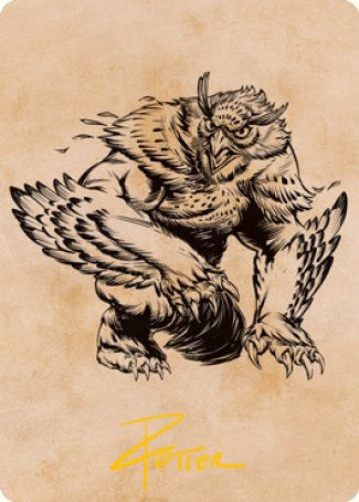 Owlbear (Showcase) Art Card (Gold-Stamped Signature) [Dungeons & Dragons: Adventures in the Forgotten Realms Art Series] | Fandemonia Ltd