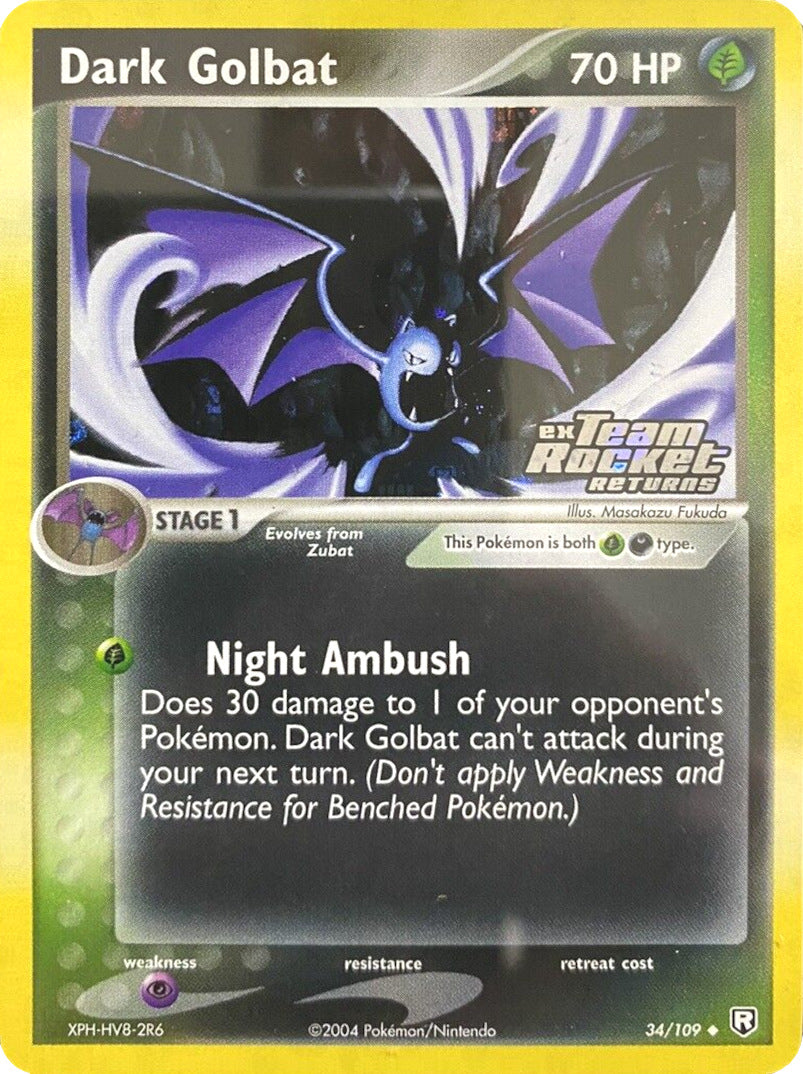 Dark Golbat (34/109) (Stamped) [EX: Team Rocket Returns] | Fandemonia Ltd