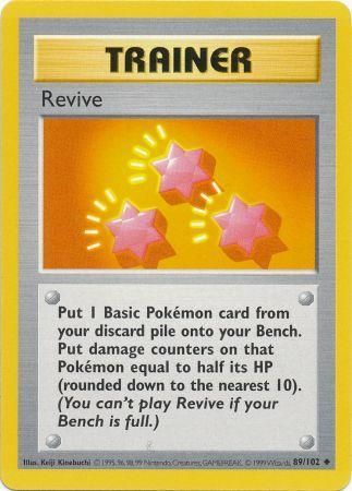 Revive (89/102) [Base Set Shadowless Unlimited] | Fandemonia Ltd