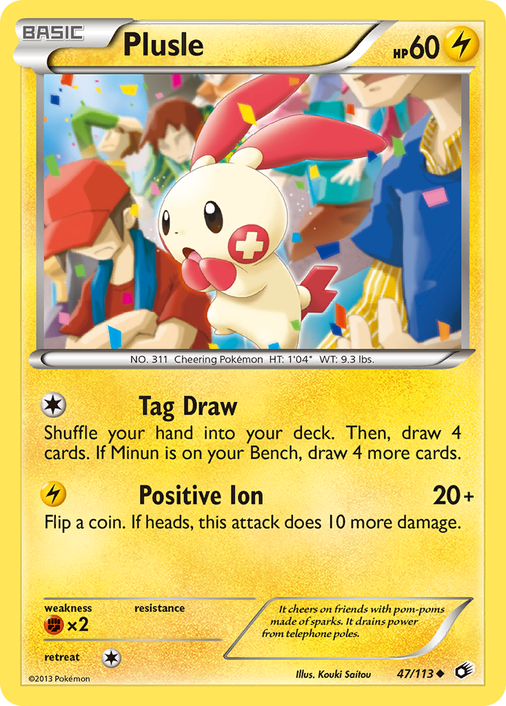 Plusle (47/113) [Black & White: Legendary Treasures] | Fandemonia Ltd