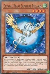 Crystal Beast Sapphire Pegasus [LED2-EN042] Common | Fandemonia Ltd